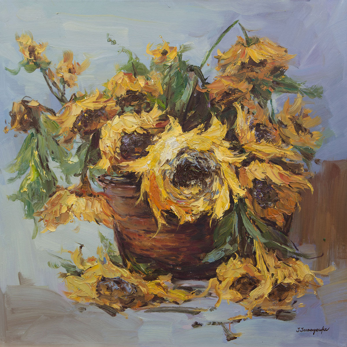 Basket of Sunflowers